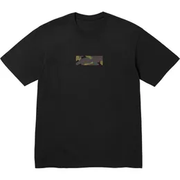 무거운 제작 미국 스타일의 남자 디자이너 티 위장 인쇄 인쇄 T 셔츠 여름 거리 스케이트 보드 짧은 슬리브 Tshirt 24SS 0119