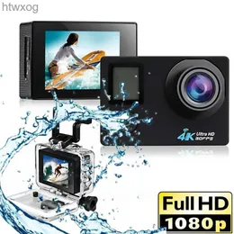 كاميرات فيديو الحركة الرياضية 4K HD Camera DV 30M غوص كاميرا رياضية ثنائية الشاشة مع جهاز التحكم عن بُعد WiFi Camera Action Camer