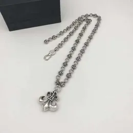 2024 Designer Brand Cross Ch Necklace For Women Chromes High Boat Anchor Flower Pendant Silver Plated Chain Mens tröja Heart Men Classic Jewelry Neckchain 6CZV