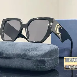 Gafas de sol de moda con montura cuadrada europea y americana para mujer, fiesta de viaje de alta gama, gafas de sol verdes con estampado de leopardo retro personalizadas al por mayor 6040