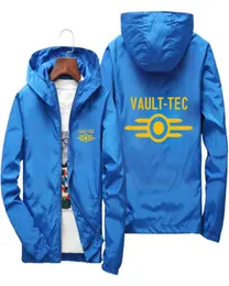 Men039s Giacche Giacca Menwomen039s Fashion Vault Tec Giacca a vento con cappuccio Cerniera casual Sezione sottile 6XL 72026105