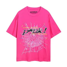 Spider Web Men's T-shirt Designer Sp5der Camisetas Femininas Moda 55555 Mangas Curtas Young Thug's Mesma Impressão Clássica Hip-Hop Rap Tendência Solta Cdga