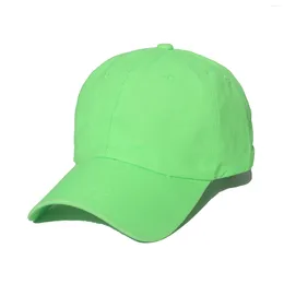ボールキャップ野球帽の女性サマーカジュアルソリッド蛍光カラーハットバイザーDトラック運転手女性2024