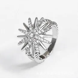 Desginer david yuman gioielli David's Popular Classic Girasole pieno di stelle con diamanti imitazione Anello stile semplice per accessori da donna