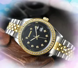 Famoso relógio de design de três pinos de luxo moda cristal diamantes homens relógios mulheres movimento de quartzo senhoras banda de aço inoxidável pulseira legal relógio de pulso presentes