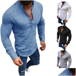 Homens camisetas Homens Casual Camisetas Ginásio Fitness Masculino Respirável Jogging Tees Manga Longa Suor Camiseta Roupas de Treino Gota Entrega AP DHC2P