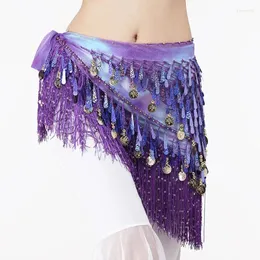 Cintos Belly Dance Hip Scarf Cintura Cadeia Mulher Franjas Lantejoulas Triângulo Roupas Cinto Cinto Latino