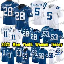 #28 Jonathan Taylor Football Jersey #5 Anthony Richardson Michael Pittman Jr. Quenton Kenny Moore II Alec Pierce Peyton Manning Shaquille Leonard Jerseys