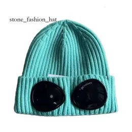 CP Hat Designer Två linsglasögonglasögon Beanies Men CP Stickade Hattar Skull Caps Outdoor Women oundvikliga vinter Beanie Black Grey Bonnet 6264