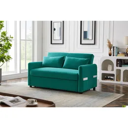 Living Room Furniture Leisure Loveseat Sofa For With 2 Pillows Blue Drop Delivery Home Garden Dheuc