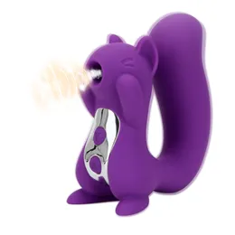 Dual Pleasure Squirrel Shape Vibrator Air-Puls Clitoral Stimulator Clitoral Sucking Pressure Wave Technology Waterproof uppladdningsbar sexleksak för kvinnliga par