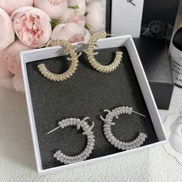 2024 Fashy Earrings Gold Plated Metal Hoop Brand Women With Box Designer Gift Hight Birthday Travel Jewelry Massion Strail