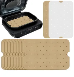 200pcs/Lot 29.5x19.3cm Air Fryer Papk Paper Paper Listich Liner Late Mat Baking Tools Trachable Face Foodi Smart