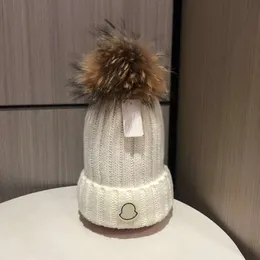 Gorro de grife chapéus nova moda feminina gorro de malha luxo inverno neutro bordado mistura de lã chapéus bobo atacado