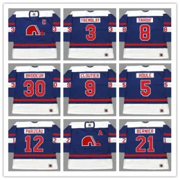 Custom J.C. Tremblay Quebec Nordiques 1970s Wha Hockey Jersey Vintage Serge Bernier Rejean Houle Real Cloutier Aubry K1 Sportswear أي اسم