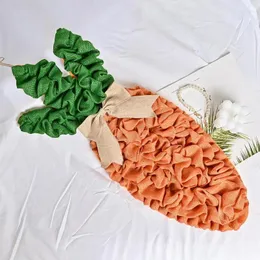 Fiori decorativi Ghirlanda a goccia di Pasqua Corona rustica artificiale di carota primaverile Swag Tessuto per porta Cornice per camino Decorazione per interni ed esterni