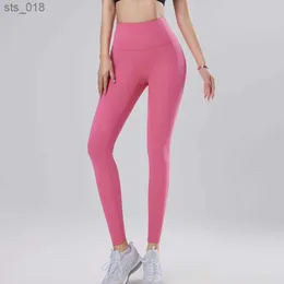 Stroje jogi Solid Color Yoga Pants Kobiet na siłowni spodnie dresowe Wysoka elastyczność wysoka pasa