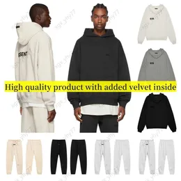 Essentialsweatshirts för män och kvinnor essentialsHoodie Thin Velvet hoodie casual mode trend designer sportkläder hoodie set casual överdimensionerad bomulls huva da