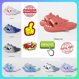 Designer casual plataforma tubarão slides chinelos homens mulher arco-íris moda deslizamento resistente ao desgaste ao ar livre novidade respirável corte baixo sandálias super macias tamanho 36-45