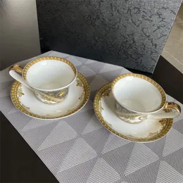 (Gift Box) Coffeware Sets Made in China VE Coffeeware Sets Ceramics 4 Styles Luxury Medusa Series High Quality Coffee Cup