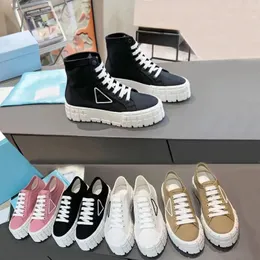 Casual Shoes Designer Womens Shoes Sneaker Woman Trainers Lace-Up Sports High Cut Shoes Leather Thick Bottom Shoe Platform Lady Sneakers Storlek 34-40-41 US4-US4 med låda