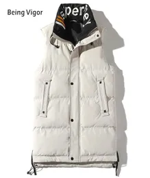 Men039s Vesten 2021 Mannen Gilet Winter Katoen Gewatteerde Mouwloze Puffer Jas Jassen Uitloper Dikker Vest 4XL8235032