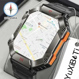 Orologi intelligenti 2024 Nuovo orologio intelligente da uomo militare all'aperto Bussola GPS Traccia Meteo AI Voce 120 + Modalità sportive 620mAh SmartWatch Uomo Donna