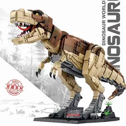 Block Jurassic Dinosaurs Bricks Tyrannosaurus Rex Building Blocks Mosasaurus Moc T Rex Toys Christmas Gifts To Adult Children Boys 240120