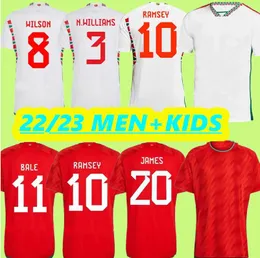 2022 ويلز كرة القدم قمصان بيل بيل جيمس رامزي قميص كرة القدم 22 23 منزلًا ناشيونًا بعيدًا