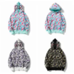 Badande en - WGM Letter AP Double Shark Head Full Zip Hoodie