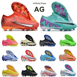 Mens Kids Mercuriall Vaporr 15 XV AG Artificial Ground Soccer Shoes Cleats Youth Hyper Turquoise Mbappe Generation Luminous Hyper Royal Dream Speed 6 Football Boots