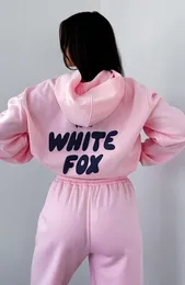 Designer Tracksuit Women White Fox Zestawy bluzy z kapturem dwa 2 -częściowy zestaw ubrania odzieży