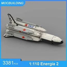 Bloklar MOC Yapı Blokları 1 110 Energia 2 Uragan Roket Modeli DIY Montaj Tuğlaları Uzay Eğitim Toplama Oyuncak Hediyeleri 3381PCS 240120