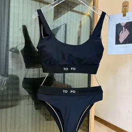Luxo swimwear designer bikini maiô feminino yoga wear y2k sexy triângulo biquinis conjunto moda calções de natação colete terno