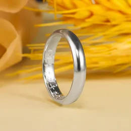 Choucong Alyans Gerçek 100% 925 STERLING Gümüş Basit İnce Mücevher Partisi Sonsuzluk Pürüzsüz Kadın Nişan Band Ring Hediyesi
