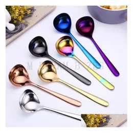 Spoons 17Cm Soup Spoon 304 Stainless Steel Big Restaurant Kitchen Utensils Drop Delivery Home Garden Dining Bar Flatware Dhwb0