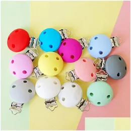 SOOTHERS TETESERS 10PCSラウンドSILE PACIFIER CLIPS SOLID NO-RUSTY SIL DIY BABYチューダミーチェーンクラスプアダプター231019ドロップデリバリーキッドDHKG3