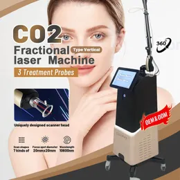 10600nm CO2 Laser Vertical 3 Heads Skin Rejuvenation Fractional Dot Matrix Laser Mole Spot Elimination Acne Treatment Anti-wrinkle Anti-aging Device