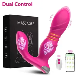 Sex toy massager App Vibrators for Women Long Distance Wearable Panties Vaginal Thrusting Dildo Masturbator Anal Butt Toys Woman
