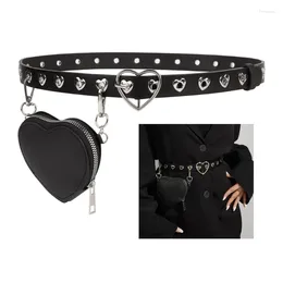 Belts Casual Pin Buckle Belt Bag For Women Cool Subculture Love Waist With Rivet Studded Teens Girls Wholesale