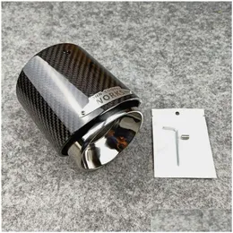 Auspuffrohr Ein Stück Auto Endrohre Kohlefaser für Mini Cooper F54 F55 F56 F57 F60 R55 R56 R57 R58 R59 R60 R61 Drop Lieferung Automob Otjxy