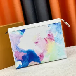 Moda bolsa de embreagem ao ar livre bolsa feminina graffiti gota de água carta impressão design versátil bolsa titular do cartão