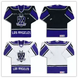 PERSONALIZZATO Vintage personalizzato 1999-02 LA KINGS #20 Luc Robitaille CCM JERSEY #4 Rob Blake Home Away Maglie da hockey bianche nere Qualsiasi nome numero S 1504 8704