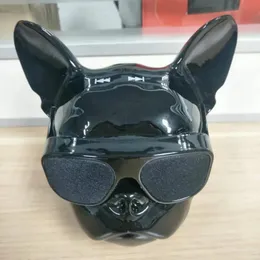 Högtalare Cartoon New Aero Bull Dog Wireless Bluetooth Högtalare Touch Hifi utomhuspersonlighet Portable Mini Dog Head Portable Present Audio