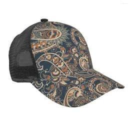 Ball Caps Paisley 3D Print Curved Brim Brim Baseball Cap Casual Sun Hat dla mężczyzn kobiety