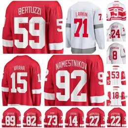 Maglia da hockey Detroit Michael Rasmussen Red Olli Maatta Jeff Petry Ben Chiarot Austin Czarnik Christian Fischer Jonatan Berggren Wings Klim Kostin 3758