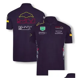 Vestuário de motocicleta F1 Team Uniforme de manga curta lapela camisa de corrida casual camiseta de secagem rápida pode ser personalizada entrega direta Automo Otruc