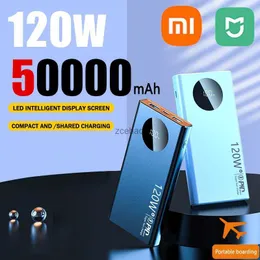 Mobiltelefon Power Banks Mijia 50000MAH Super Fast Charging 120W Power Bank Battery Support PD Agreement Output for Mobile Power Supply New