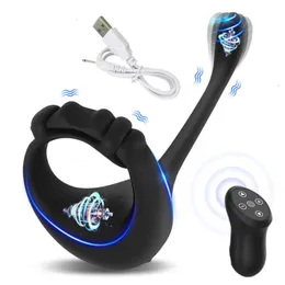 男性用の大人のおもちゃマッサージャーyコックリングBluetooth Penis Ring Vibrator Toy Goods Wireless App Remot Cock Sex Toys