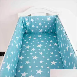 Rieles de cama Cuna de bebé Juego de parachoques Recién nacido Lunares Algodón Impreso Cuna Parachoques en protector infantil para niño niña 200x30 cm G220421 Drop del Dhedc